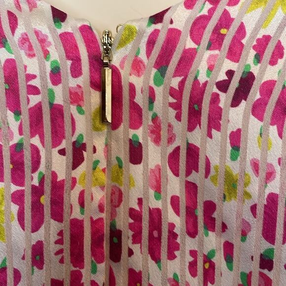 Kate Spade New York Marker Floral Devore Top Pink Size Large - Picture 9 of 9